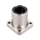 a14041900ux0492 LMK20UU 20mm Inner Dia 4 Bolt Flange CNC Router Linear Motion Bearing, 1.7" Width, 0.8 Carbonsteel/Rubber