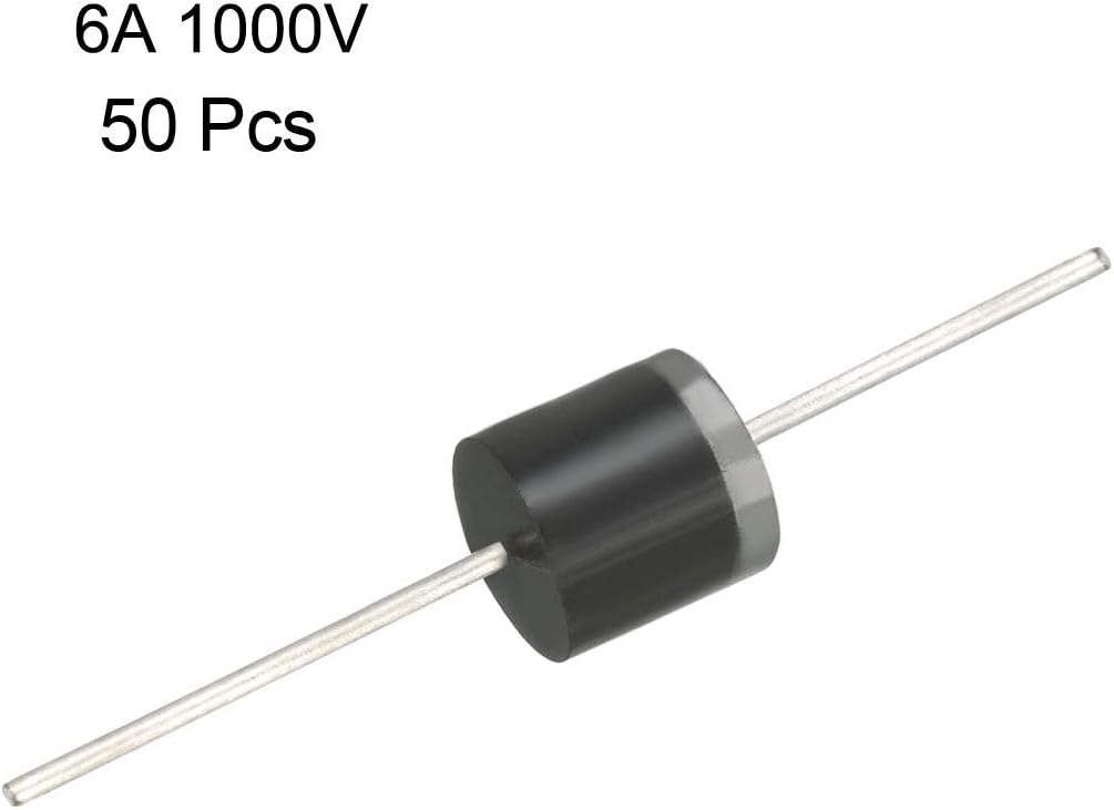 LinkMejor 6A10 Rectifier Diode 6A 1000V Electronic Silicon Diodes 50pcs