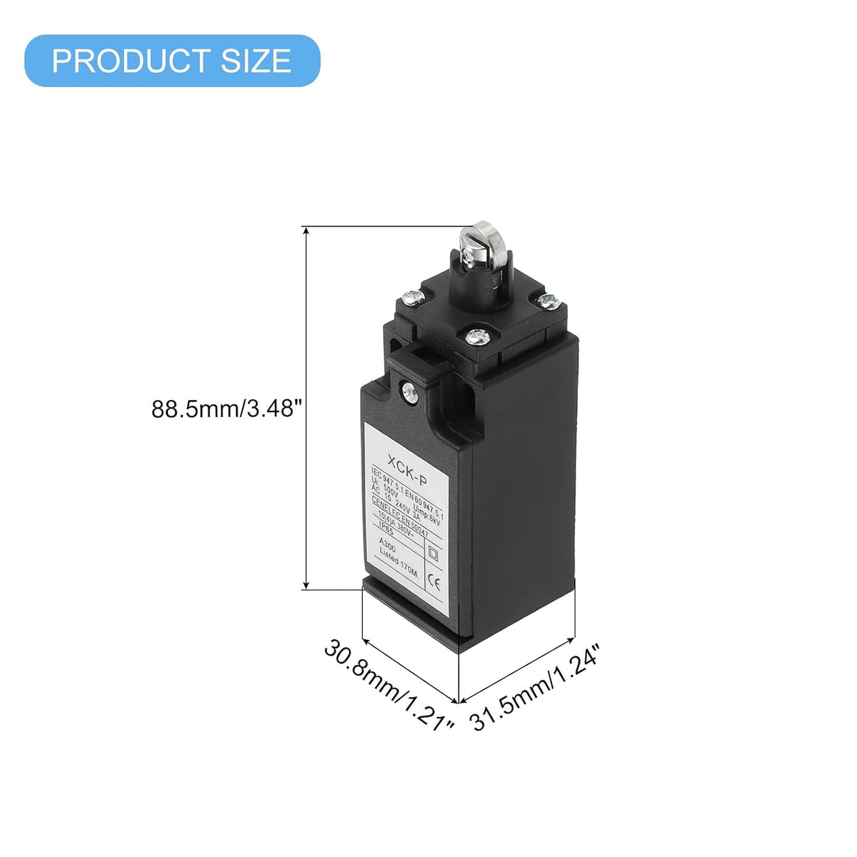Limit Switch Paralel Plunger XCK-P Mount 1NC+1NO 3D Printer Door Switch Metal Momentary Switch 2 Pcs