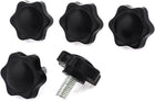 8mm x 15mm Male Thread Pentagram Head 30mm Height Clamping Knob 5 Pcs