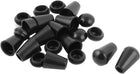 LinkMejor Plastic Toggle Spring Stop Double Hole Lanyard Slider Cord Lock End 12 Pcs Black