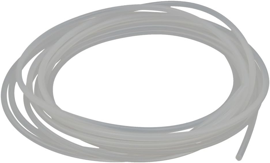 1mm x 2mm High Temp Resistant Silicone Rubber Tube Hose Pipe Milky 2 Meters Long