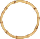 4.7" Round Bamboo Purse Handles, Handbag Handle Replacement Accessories for Purse Making DIY Handmade Beach Bag Straw Bag