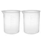 Measuring Cup 250ml PP Plastic Graduated Beaker Transparent for Lab Kitchen Liquids 2pcs