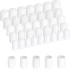 100pcs Round Rubber End Caps Protective Caps 16mm 18mm 20mm 22mm 24mm White Screw Thread Protectors