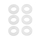Silicone Flat Washers 19mm OD 10mm ID 3mm Thickness Sealing Gasket for Faucet Pipe Water Hose, White, Pack of 6
