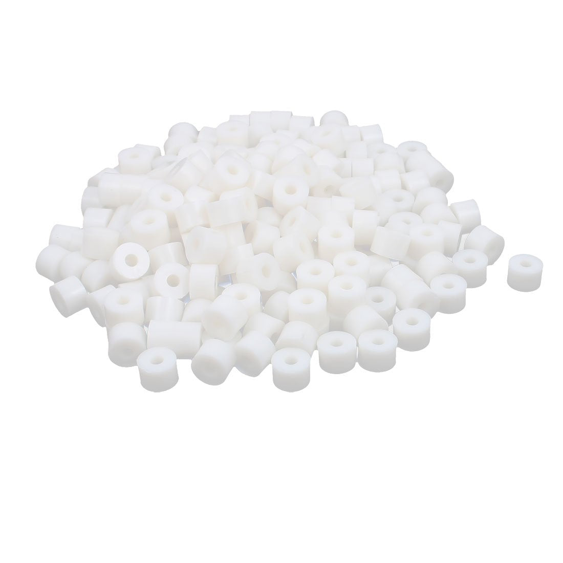 Plastic Round Non-Threaded Column Standoff Support Spacer Washer 15x10mm 200pcs White