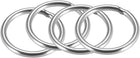 201 Stainless Steel O Ring 30mm(1.18") Outer Diameter 3mm Thickness Strapping Welded Round Rings 4pcs