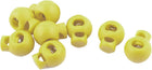 LinkMejor Plastic Backpack Spring Stop Single Holes Lanyard Cord Locks End 8pcs Yellow