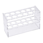 Acrylic Test Tube Holder Lab Stand Rack 2x6 Wells for Centrifuge Tubes Clear