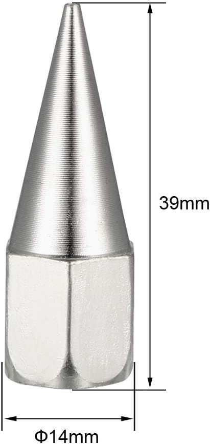 4pcs G1/8 Grease Fitting Standard Grease Sharp Type Nozzle Zinc Plated Carbon Steel