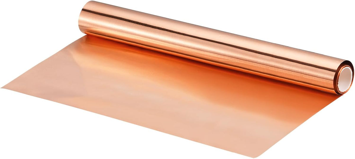 Copper Sheet Roll 3500mm x 300mm x 0.03mm, 99.9% Pure Copper Strip Copper Flashing Metal Foil Plate for Electricity DIY Projects (Multiple Sizes)