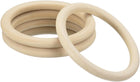 3Pcs Natural Wood Rings, 100mm/3.9inch Unfinished Smooth Macrame Circles Wooden Ring for Crafts DIY Projects Macrame Jewelry Pendant Making (10mm Thick)