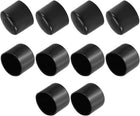 10pcs Rubber End Caps 42mm ID Vinyl Vinyl Round End Cap Cover Screw Thread Protectors Black