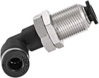 2 End 6mm Tube Push Lock Elbows, M14 L Shape Bulkhead Union Air Fittings