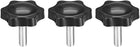 Clamping Handle Screw Knobs Handle Star Knob M6 x 20mm Male Thread 3pcs