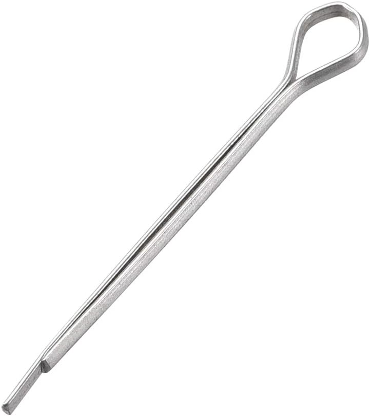 Split Cotter Pin - 1/16 inch x 63/64 inch (1.5mm x 25mm) Carbon Steel 2-Prongs Silver Tone Fastener Clip Key 150Pcs