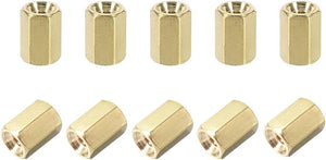 M2.5x5mm Female-Female Hex Brass PCB Motherboard Spacer Standoff for FPV Drone Quadcopter, Computer & Circuit Board 50pcs