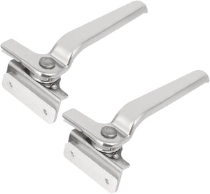 Stainless Steel Casement Window Locking Handle Grip Left Hand Silver Tone 2pcs
