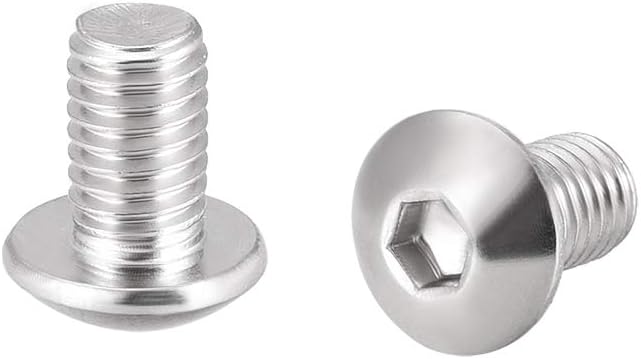 M5x8mm Machine Screws Hex Socket Round Head Screw 304 Stainless Steel Fasteners Bolts 50pcs
