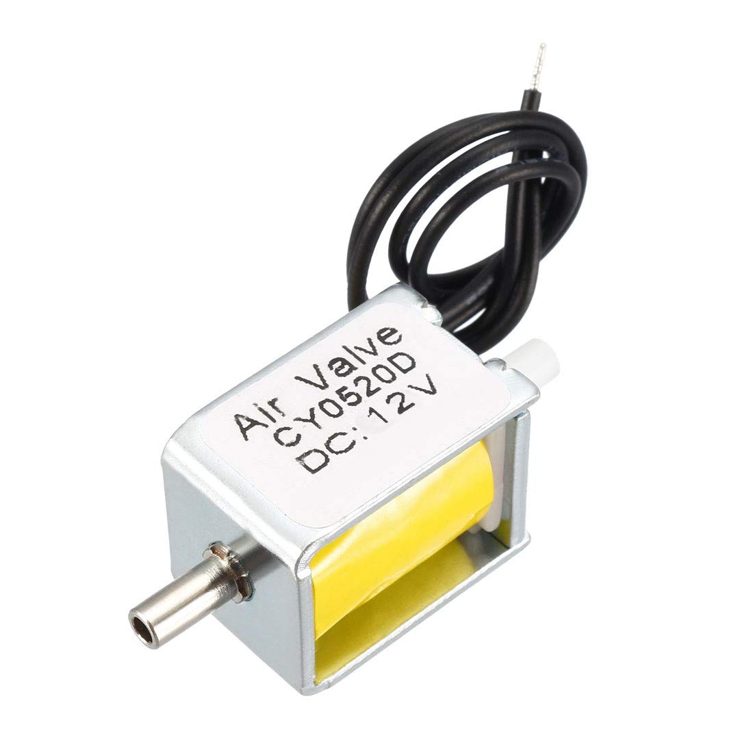 Miniature Solenoid Valve 2 Way Normally Closed DC12V 0.2A Air Solenoid Valve, 2pcs