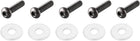 M2.5x6mmx0.5mm Round Flat Washer 100pcs and M2x8mm Button Head Hex Socket Cap Screw 100pcs