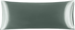 غطاء وسادة جسم ناعم ملمس ساتين 20"x54" وسادة غطاء جمال للشعر الوجه الجلد أزرق