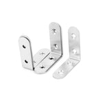 5Pcs L Shape 90 Degree Shelf Support Corner Brace Joint Metal Angle Bracket 50mm x 50mm Silver Tone