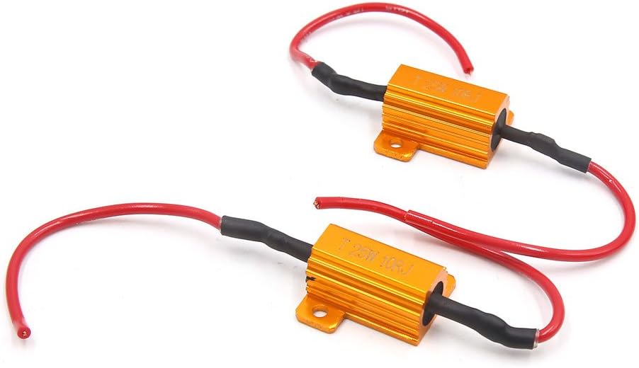 2 Pcs 25W 10RJ Automotive LED Decoder Headlight Canbus Decoder No Error Free Load Resistor