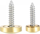 10mm and 14mm Polished Gold Mirror Screws, Decorative Caps Cover Nails 8pcs