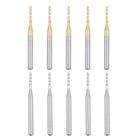 10pcs Milling Cutter 1.5mm 1/8" Shank Carbide End Titanium Coat Carbide End Mill Engraving CNC Router Bits for PCB Machine