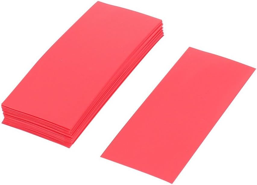 30pcs 72mm x 18.5mm PVC Heat Shrink Tubing Red for 1 x 18650 Battery