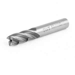 10mm x 10mm Milling Cutter 22mm Cutting Depth 4 Flutes End Mill Tool