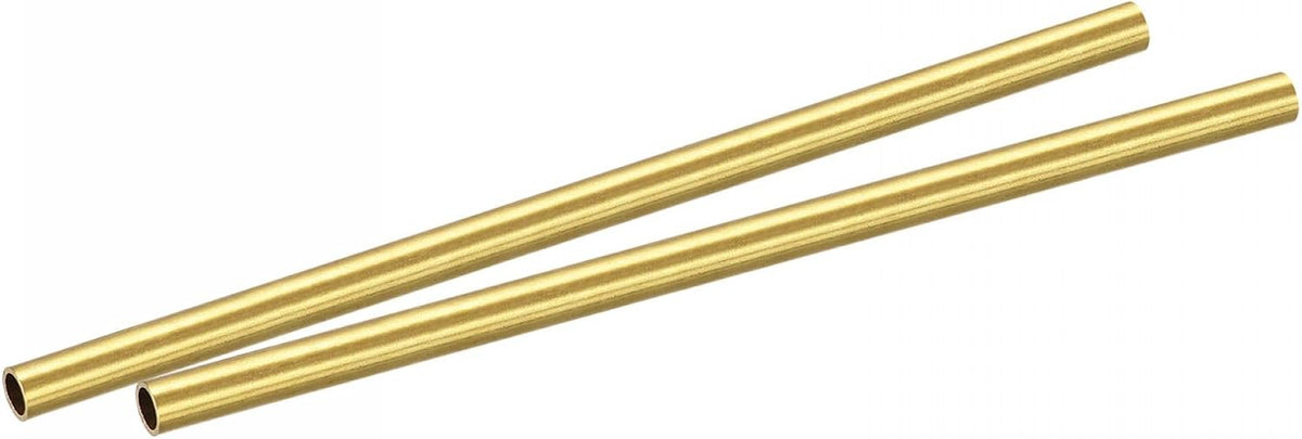 Brass Round Tube 4.5mm OD 0.5mm Wall Thickness 100mm Length Pipe Tubing 2 Pcs