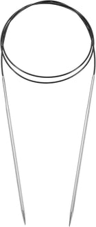 Size US 3 (3.25mm) Knitting Needles Circular Needle 40 Inch(100cm) Round Metal Stainless Steel Needle for Handmade Projects DIY Knitting Black