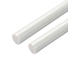 Plastic Round Rod,5/8 inch Dia 20 inch Length,White FRP Fiberglass Round Rod Engineering Plastic Bar 2pcs