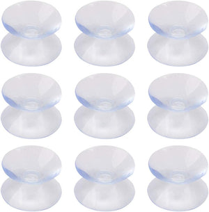 Soft Plastic Double Sided Suction Cup for Car 9 Pcs Clear