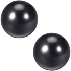 2Pcs Thermoset Ball Knob M10 Female Threaded Machine Handle 35mm Diameter Smooth Rim Black