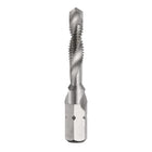 Combination Drill and Tap Bits, Metric M5 x 0.8 Thread 1/4" Hex Shank 4341 High Speed Steel Threading Screw Taps Machine Drilling Tapping Tool Kit