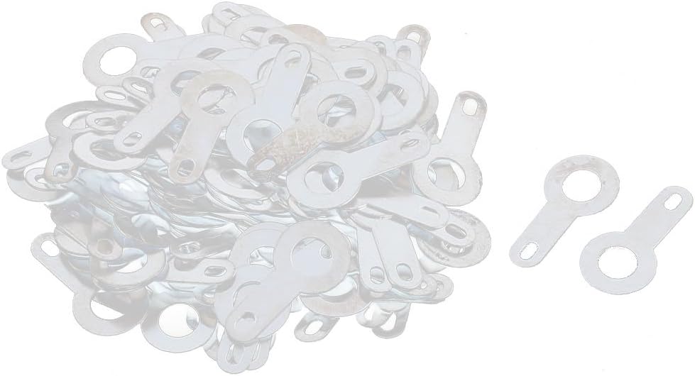 M4.2 Lug Plate Solder Ring Terminal Connector Crimp Silver Tone 100pcs