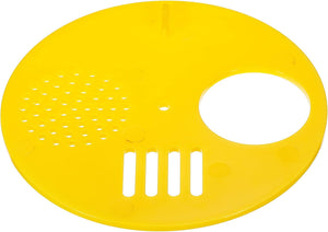 Beehive Box Indgangsport, 125mm Plastik Rund Drejbar Bivanddør Disk Insektopdyrsholdningsredskab Gult