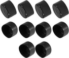 10pcs Rubber End Caps 2"(50mm) ID Vinyl Vinyl Round End Cap Cover Screw Thread Protectors Black