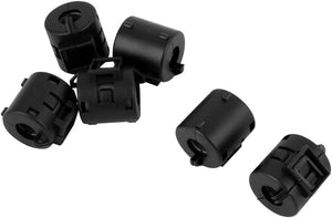 6PCS Ferrite Ring Core Filter Black Ferrite Beads Clip RFI EMI Cable Clip for 8mm Diameter Cable