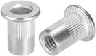 M6 Aluminum Alloy Rivet Nuts Flat Head Insert Nutsert 100 Pcs