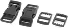 LinkMejor Plastic Luggage Backpack Strap Side Release Buckle 2 Pcs w Hook 2pcs