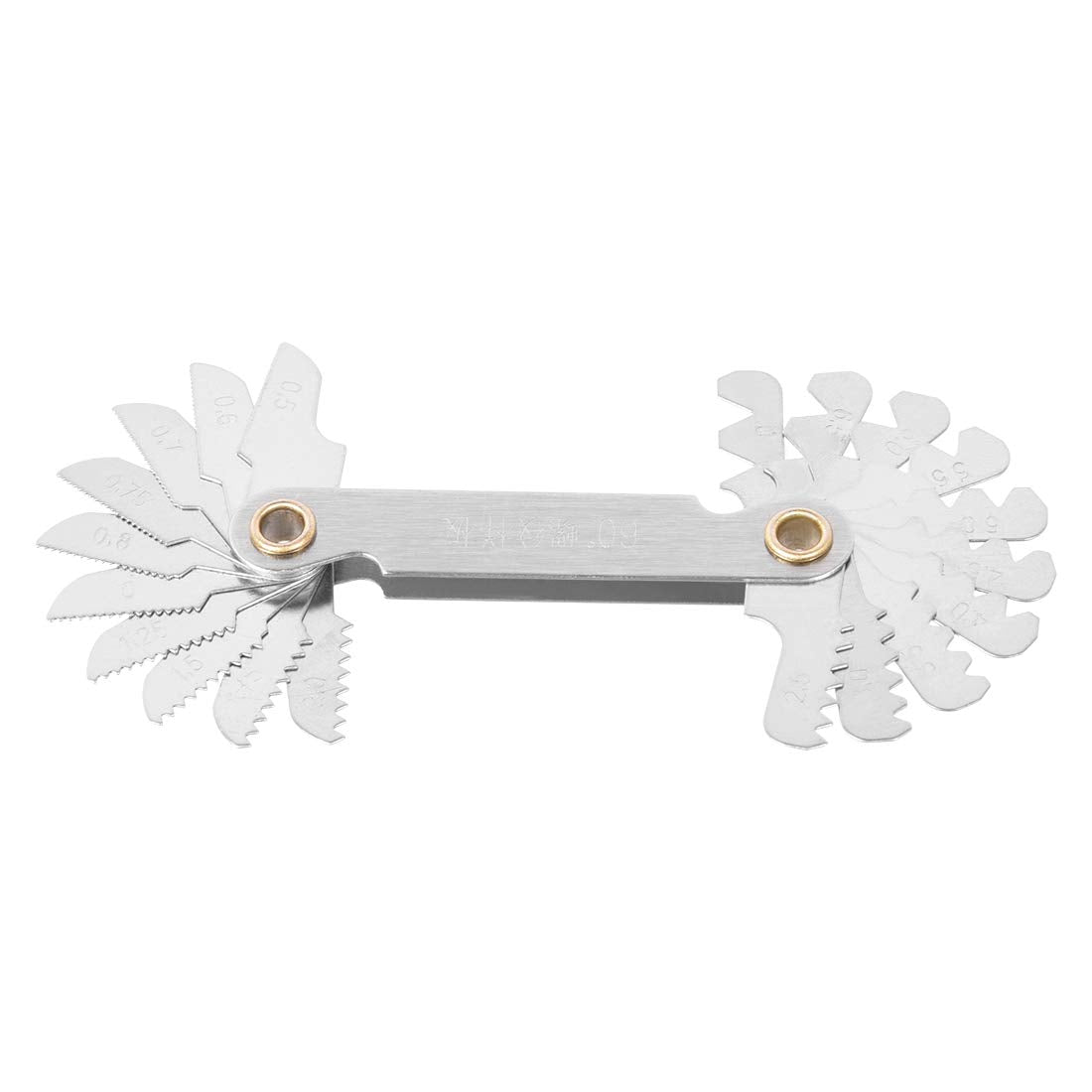 Screw Thread Pitch Cutting Gauge Tool Metric 60 Degree 0.5-7.0mm Stainless Steel