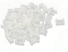 50pcs 5mm Plastic Wire Buddle Saddle Type Cable Tie Mount Base White