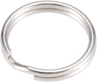 LinkMejor Split Key Ring 15mm Open Jump Connector for Lanyard Zipper Handbag, Nickel Plated Iron, Pack of 50