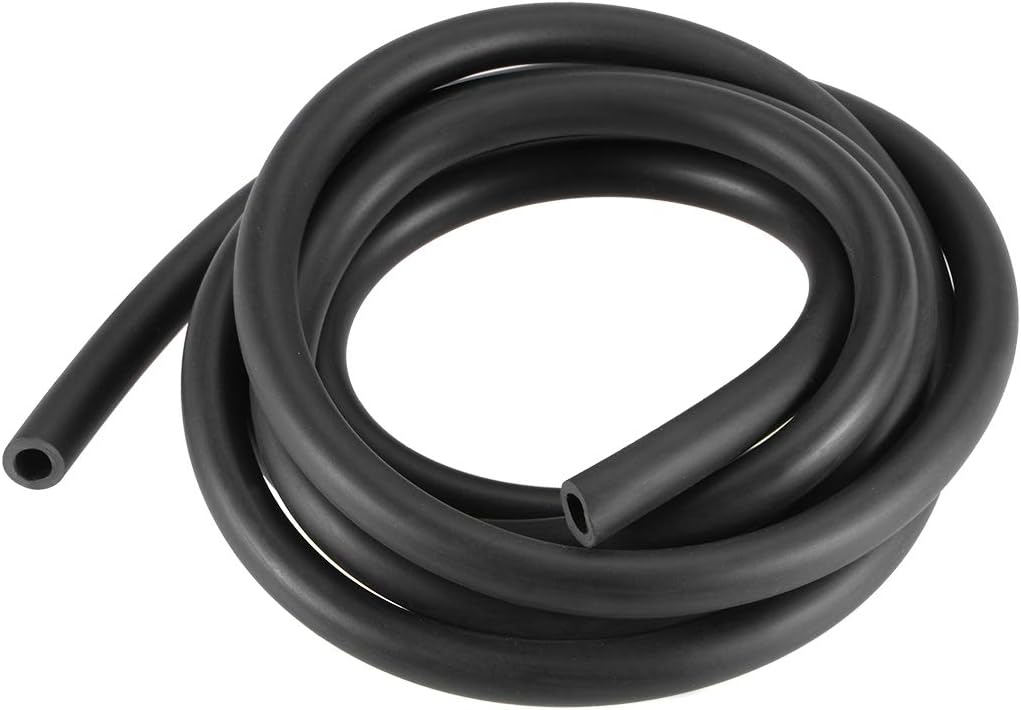 Lubricating Oil Hose, 5mm(13/64") ID x 8mm(5/16") OD 4.92Ft/1.5M Rubber Water Hose Pipe Tubing Black