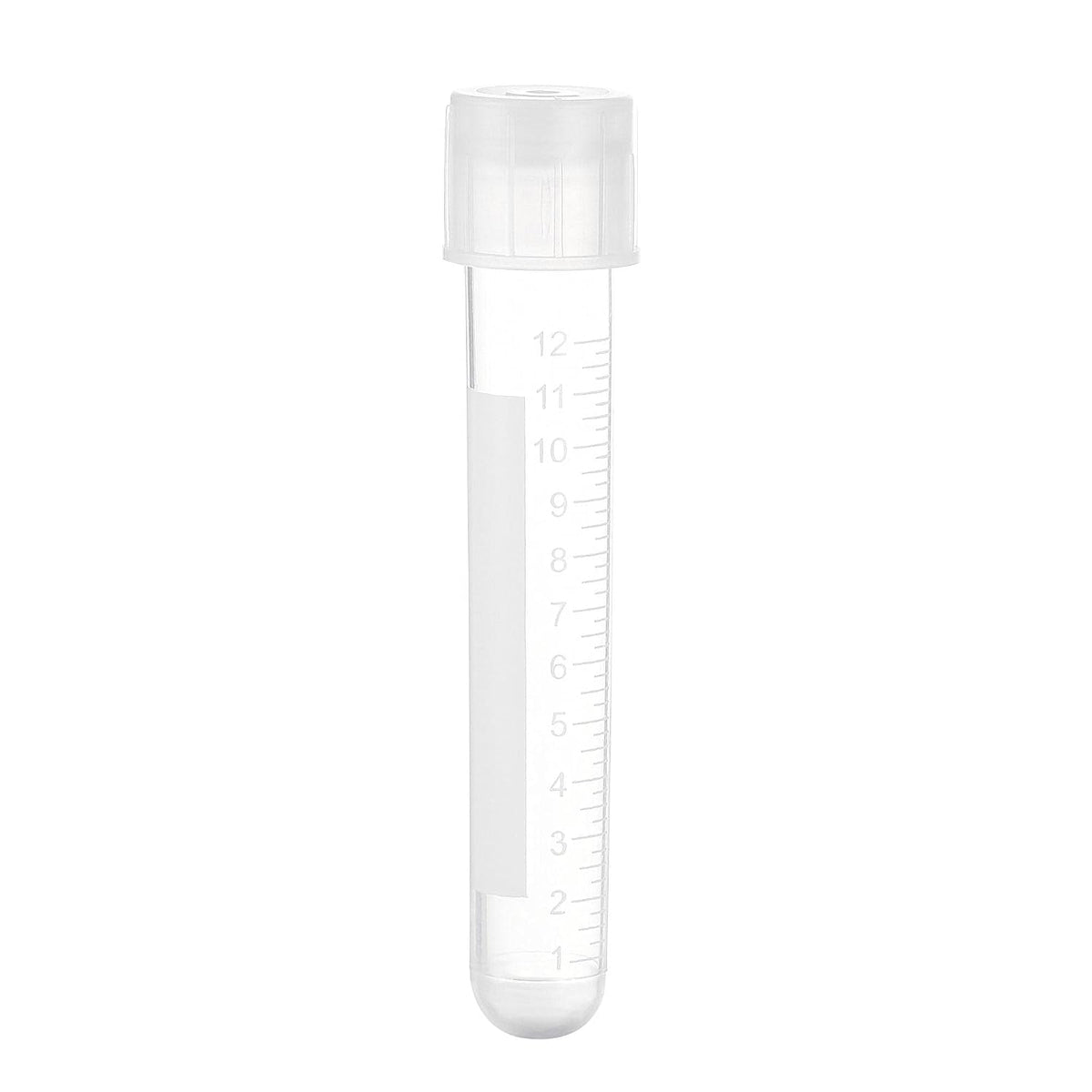 10Pcs 15ml Plastic Test Tubes with Cap, 2 Positions, PP Mini Test Tube, Clear, 17x100mm, Storage Container for Sample